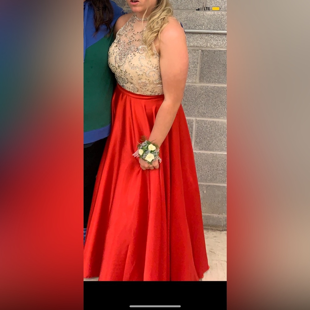 Two piece prom dress